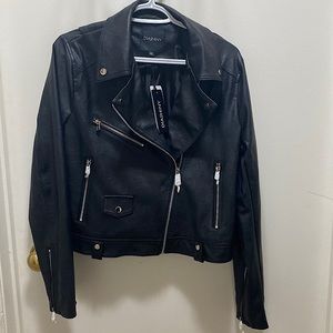 *NEW* XL Black Faux Leader Jacket